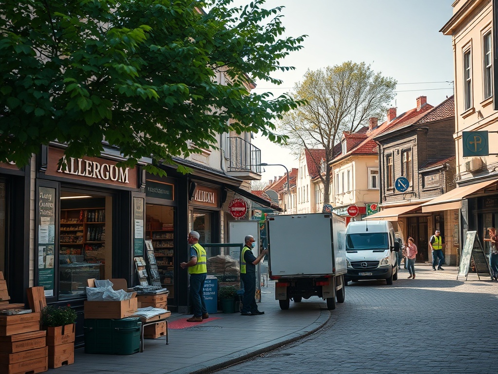 Nowoczesny automat paczkowy One Box Allegro Delivery w Rypin jako symbol rozwoju logistyki w mieście
