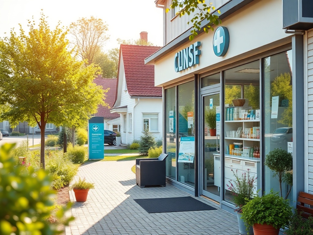 Ilustracja przedstawiająca kolejkę pacjentów do gabinetu lekarskiego, symbolizująca długie kolejki do specjalistów w Rypinie, w tym do kardiologa.